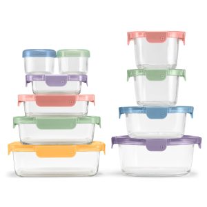 Color Lock? Glass 20pc Mixed Meal Prep Set