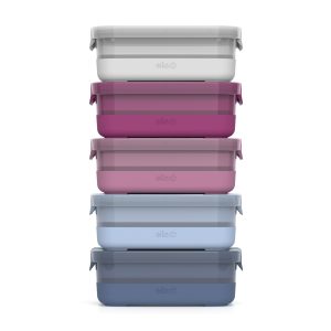 Plastic Food Storage 3.7c Containers with Soft Base. Set of 5