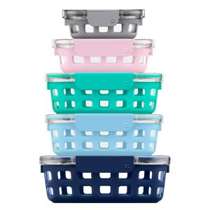 Ello Duraglass? Multi Pack Meal Prep Containers. Set of 5